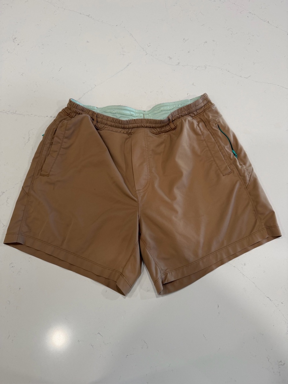 Birddogs Men's 3-In-1 Khaki Seafoam Seekers Shorts - XL